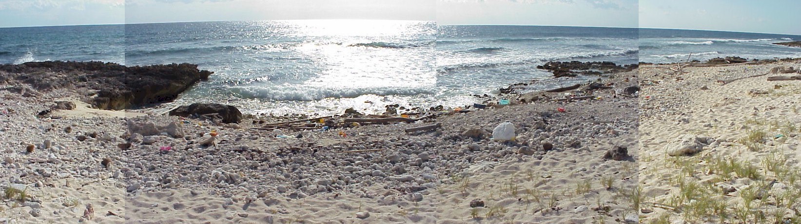 Panorama of beach looking at ocean from end of driveway.jpg (312743 bytes)